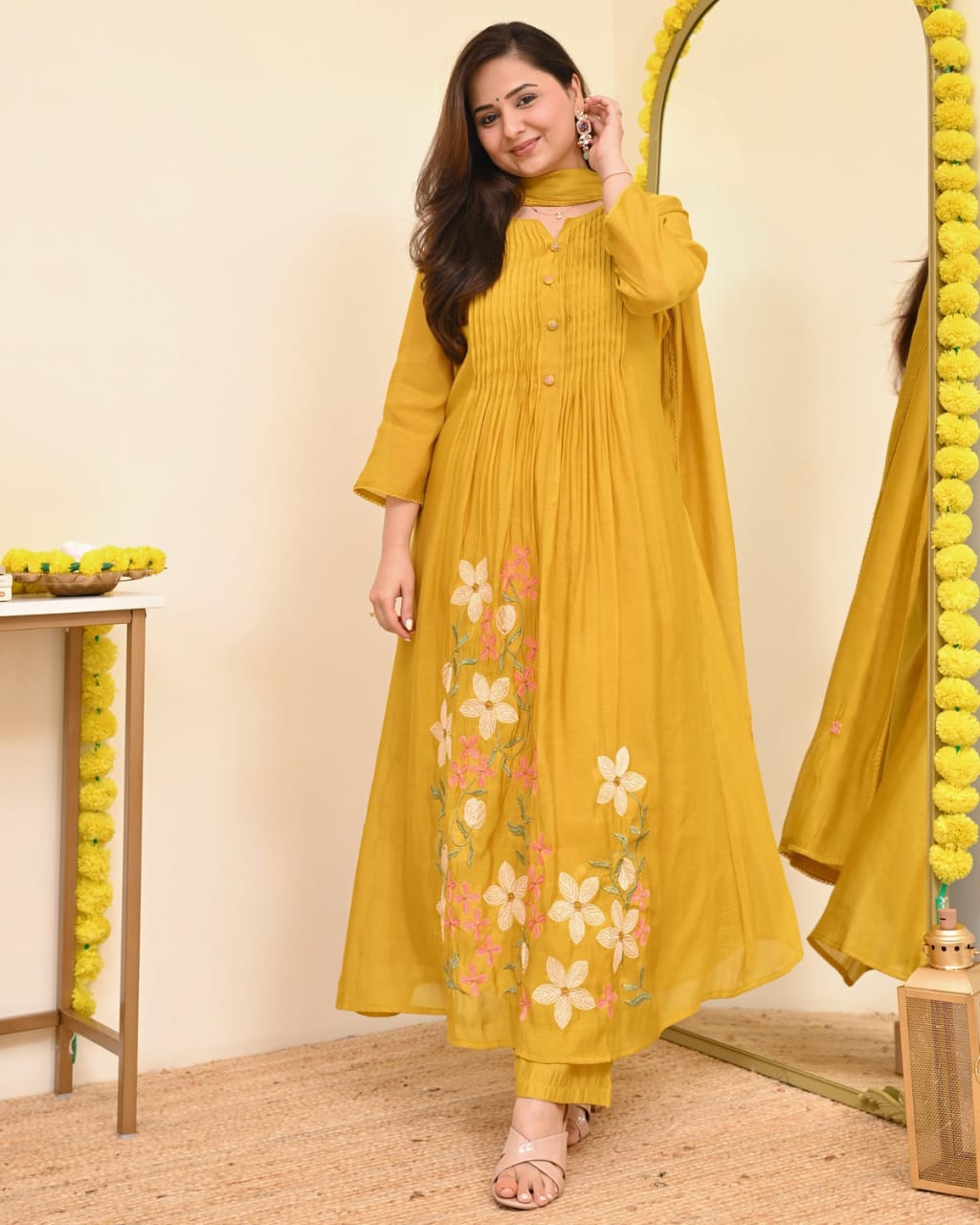 Elegant Pure Cotton Embroidered Suit Set with Dupatta