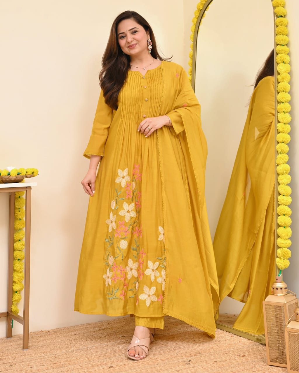 Elegant Pure Cotton Embroidered Suit Set with Dupatta