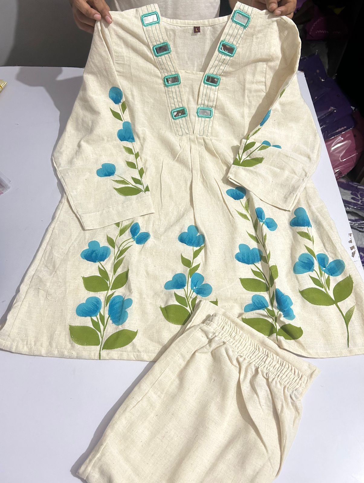 Special Brush Print Cotton Flex Co-ord Set