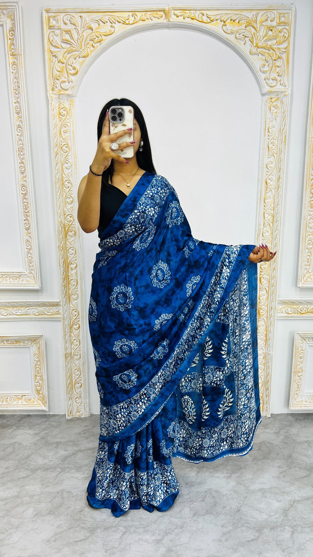 Premium Printed Crepe Silk Saree