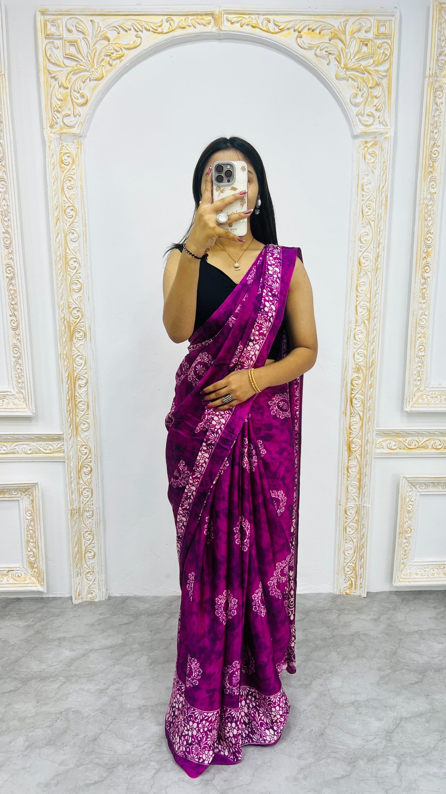 Premium Printed Crepe Silk Saree