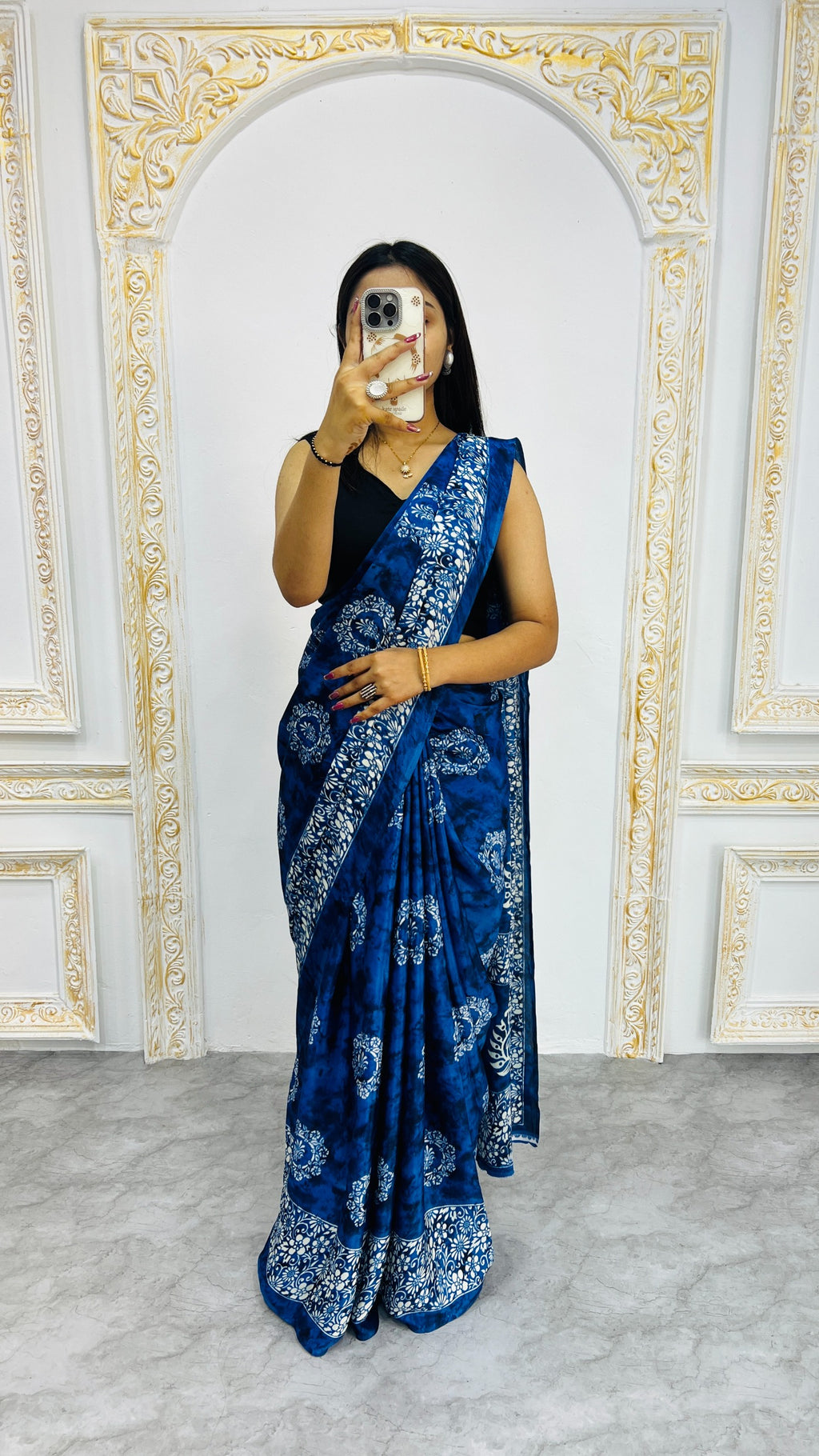 Premium Printed Crepe Silk Saree