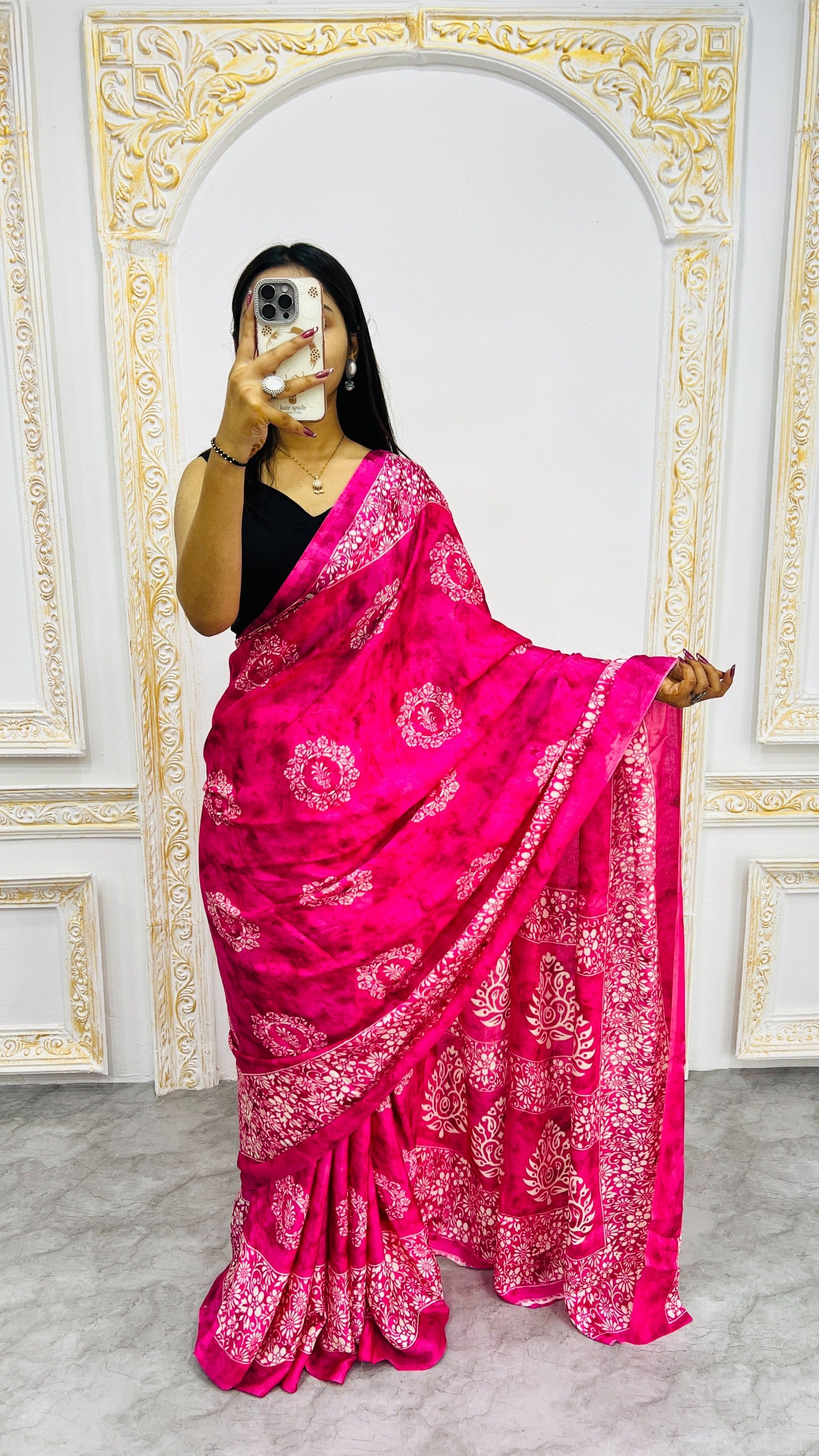 Premium Printed Crepe Silk Saree