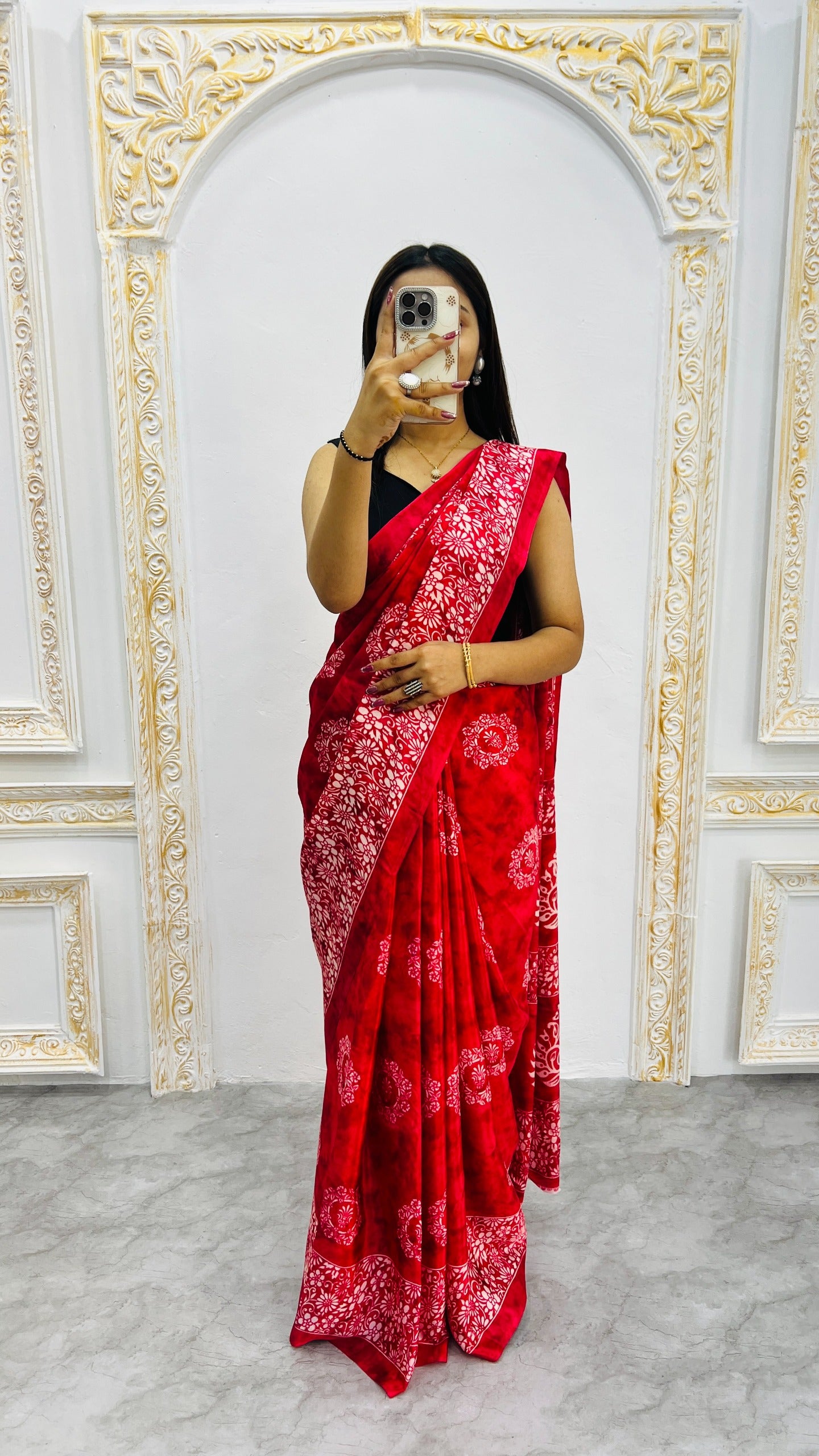 Premium Printed Crepe Silk Saree