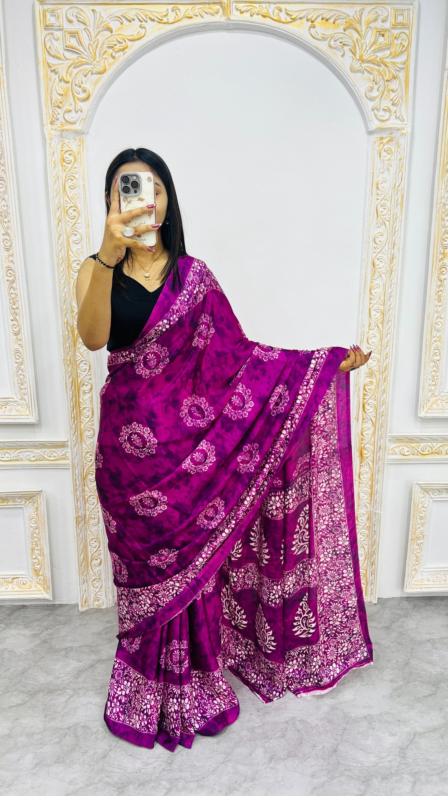 Premium Printed Crepe Silk Saree