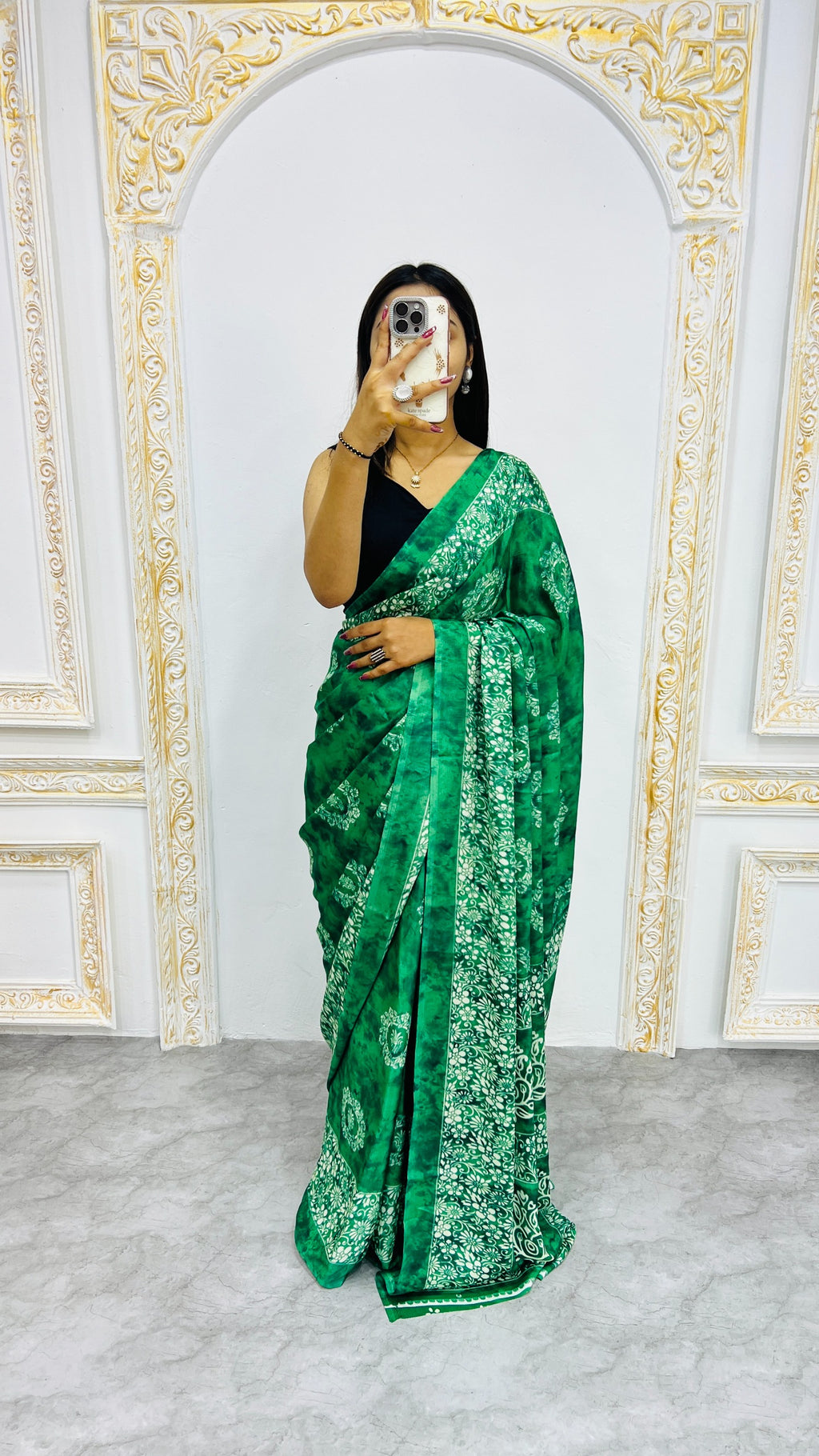 Premium Printed Crepe Silk Saree