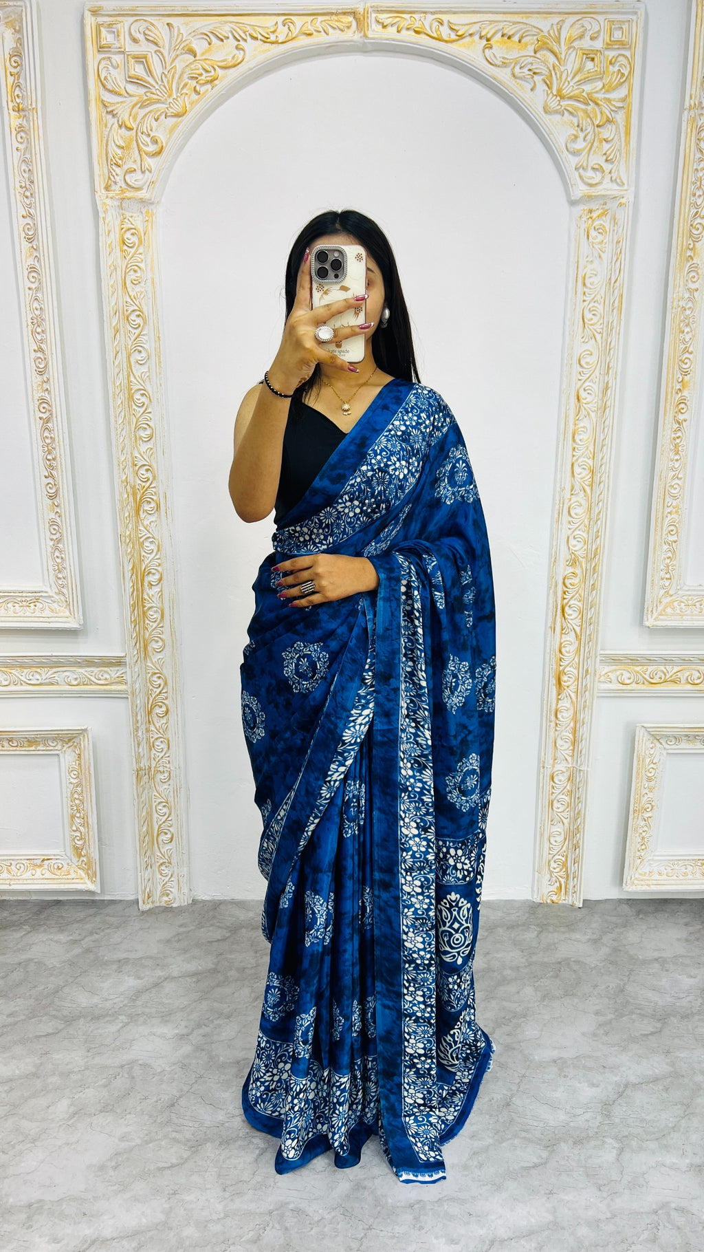 Premium Printed Crepe Silk Saree