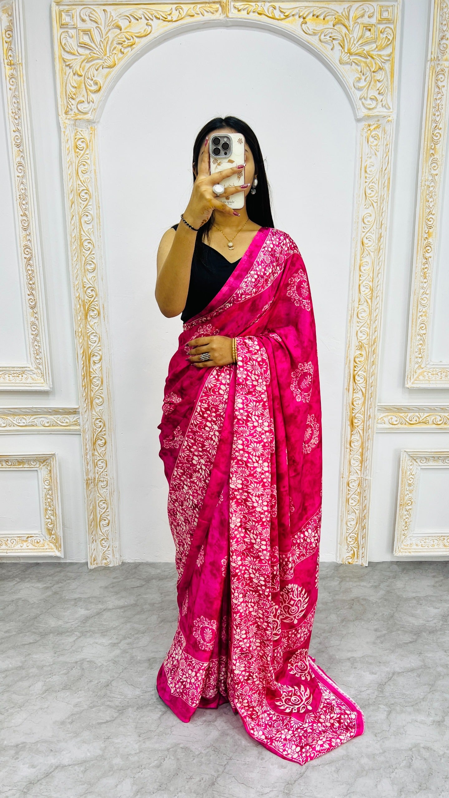 Premium Printed Crepe Silk Saree
