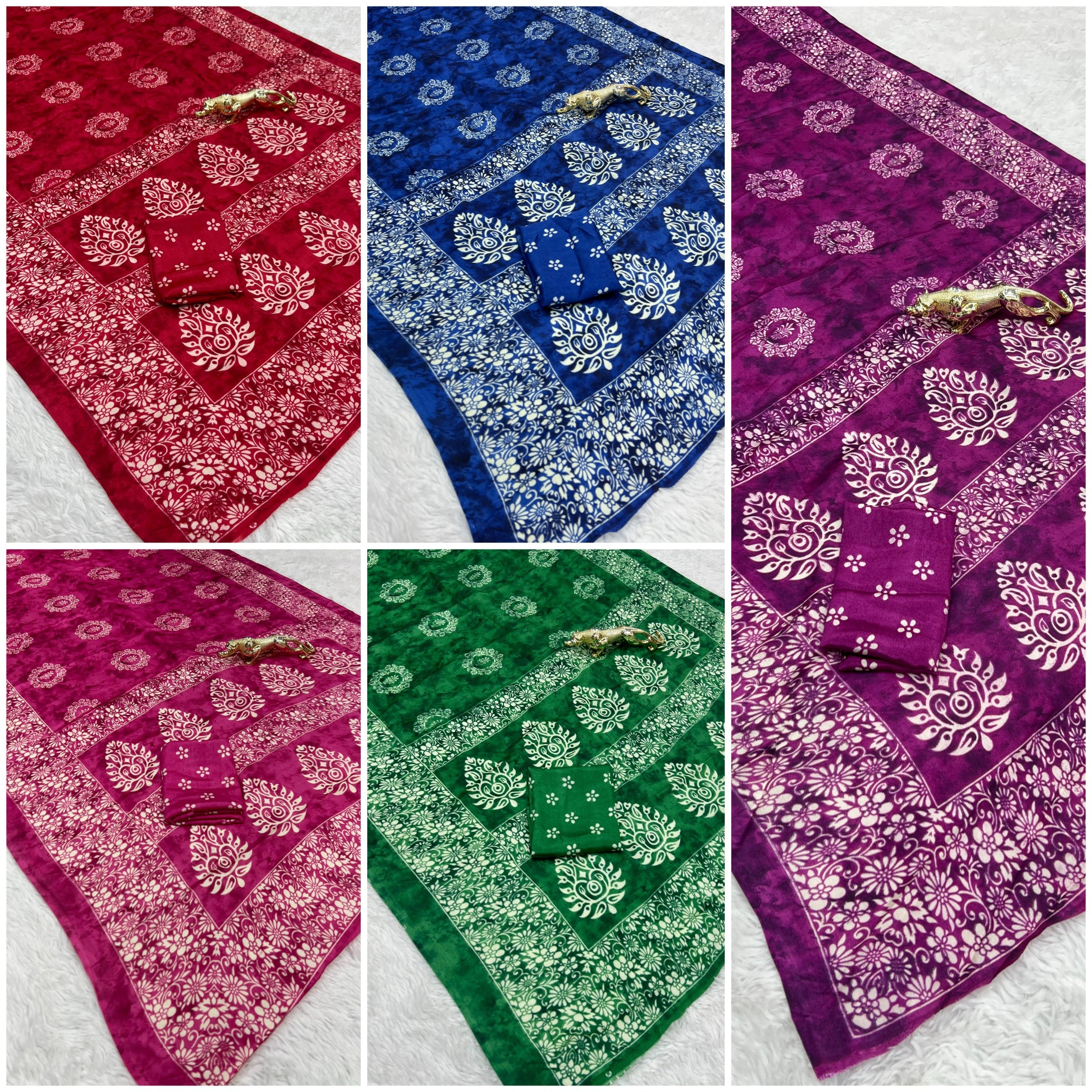 Premium Printed Crepe Silk Saree