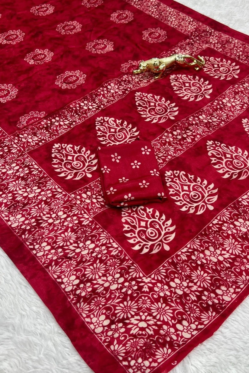 Premium Printed Crepe Silk Saree